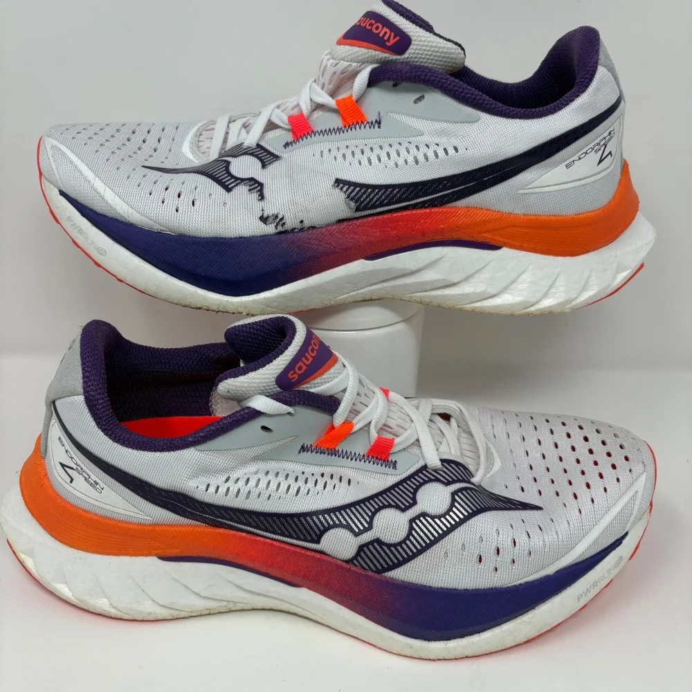 Saucony Endorphin Speed 4 Women's Size 10 White Orange Running Shoes S10940-129